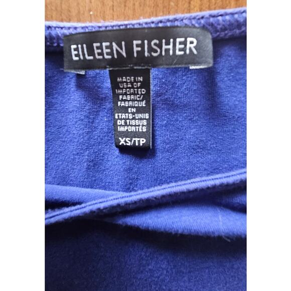 Eileen Fisher Stretch Jersey Asymmetrical-Hem Tunic Blouse 92% Viscose Sz XS - Picture 7 of 11